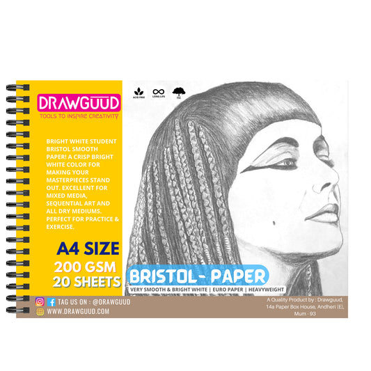 200 GSM BRISTOL PAPER SMOOTH SURFACE A3 Sheets=5[120x1]