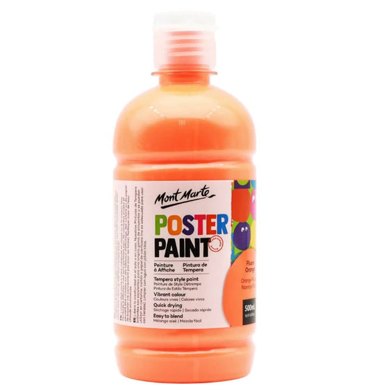 Poster Paint 500ml (16.91 US fl.oz) - Fluoro Orange