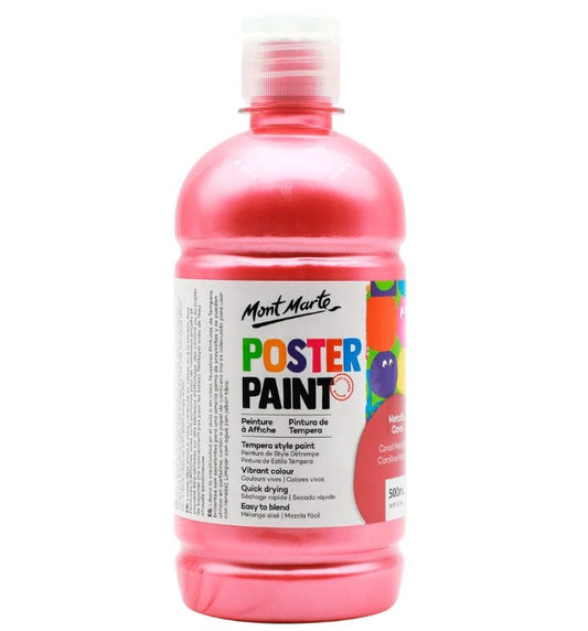 MM Poster Paint 500ml - Metallic Coral
