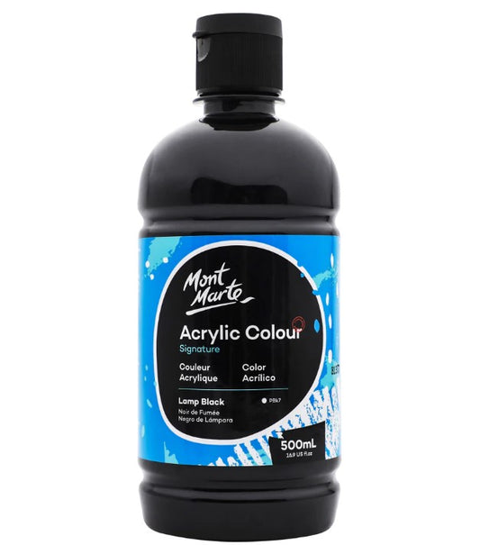 MM Studio Acrylic 500ml bottle - Black