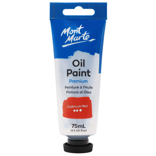 Oil Paint Premium 75ml (2.5 US fl.oz) Tube - Cadmium Red