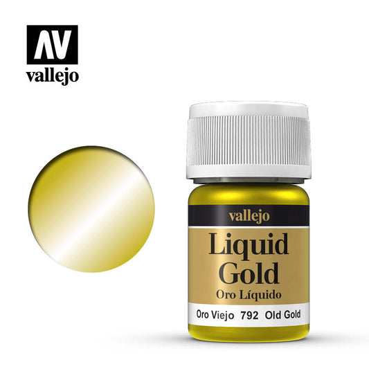 VALLEJO LIQUID GOLD 792-35ML. OLD GOLD